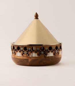 Couvercle de finition nickelé en acier inoxydable Hot Pot Dernier design fait à la main Casseroles isolées Serveur Qualité supérieure - Product Image 5