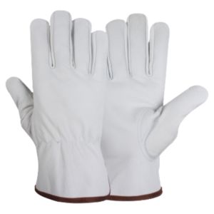 Gants de travail en cuir grain de mouton très résistants, gants de sécurité de jardin souples, résistants aux étincelles thermiques et réfléchissants - Product Image 1