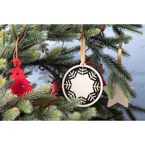 Palline e Decorazioni Natalizie a Forma di Fiocco di Neve Lundamo, Ornamenti per Albero di Natale Ecologici - Product Image 5