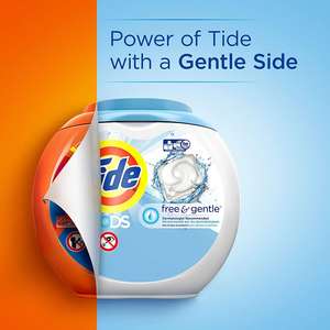 Original Scent Tide Free & Gentle Liquid <b>Laundry</b> <b>Detergent</b> 57 Pacs Capsule - Product Image 2