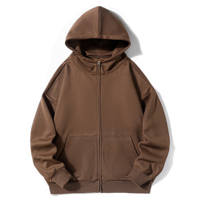 Sudadera OEM de Invierno con Logotipo Personalizado, Lisa, Informal, Gruesa, de Forro Polar de Poliéster, con Cremallera para Hombre - Product Image 6