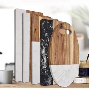 Planche à découper en bois de marbre de qualité supérieure Outils à fromage en acier inoxydable en bambou pour plateau de mariage à la maison de cuisine - Product Image 6