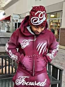 Ensemble de survêtement pour homme en coton de haute qualité, style streetwear, délavé à l'acide, avec sweat à capuche zippé et pantalon de survêtement, effet délavé au soleil - Product Image 3