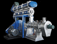 Nouvelle machine extrudeuse de granulés d'aliments pour volailles, bétail et porcs, haute productivité 1 tonne/h, en acier inoxydable, moteur électrique