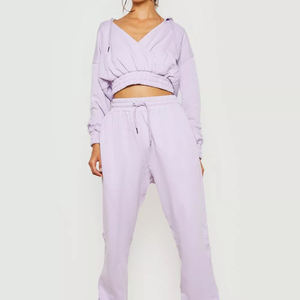 2024 colección de moda excelente diseño pulóver a granel Fabricación de fábrica logotipo personalizado mujeres niñas Crop Top sudaderas con capucha - Product Image 4