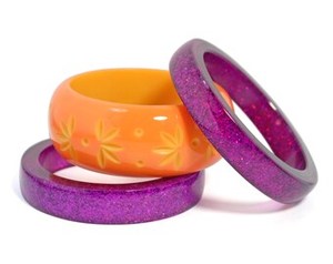 Best Colorful Stackable Resin Bangles Set for Women Fashion Stylish Jewelry Accessories <b>Rainbow</b> <b>Bracelets</b> Trendy Party Wear - Product Image 6