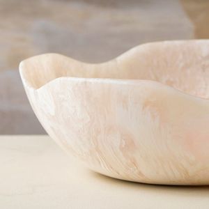 ชามใส่ผลไม้และสลัดทำจากเรซิ่นทรงกลมขนาดใหญ่ทรงแฟนซีดอกไม้ที่เป็นมิตรทันสมัย - Product Image 3