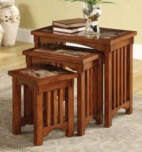 Elegante Mesa nido de madera con acabado único, perfecta para el diseño de muebles modernos y rústicos para el hogar - Product Image 5