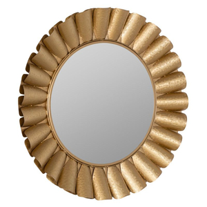 Marco de Espejo Redondo de Metal con Acabado Dorado Premium para Decoración de Sala de Estar y Dormitorio, Venta al por Mayor - Product Image 2