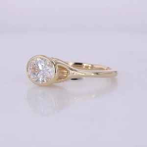 แหวนเพชรทรงแฟนซีรูปไข่ 1.51 กะรัต เพชรเลี้ยงในห้องปฏิบัติการ แหวนหมั้นทอง 14K สำหรับงานหมั้น งานแต่งงาน ของขวัญสำหรับเจ้าสาว - Product Image 2