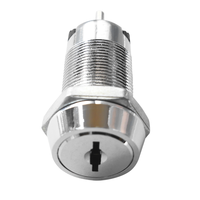 Serrure à clé en alliage de zinc ABA, modèle 101381, haute sécurité pour serveurs informatiques, avec clé plate, 2 clés, finition chromée, entraxe 38 mm