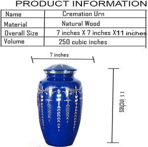Aluminum Handcrafted Cremation Urn Adult Memorial Funeral <b>Keepsake</b> <b>for</b> Men Women Child and Casket <b>for</b> <b>Ashes</b> Adult Male - Product Image 5