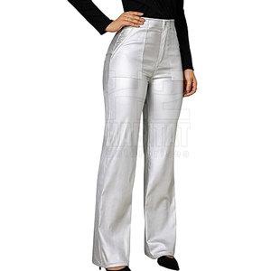 Pantalones de Cuero Duraderos para Mujer, Estilo Clásico, Ajuste Cómodo, Cuero Genuino Suave, Adecuado para Mujeres - Product Image 2