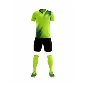 ชุดฟุตบอลพิมพ์ลายแบบซับลิเมชั่น คอวี พร้อมกางเกงขาสั้น ชุดทีมฟุตบอลสั่งทำพิเศษ ขายส่ง - Product Image 1