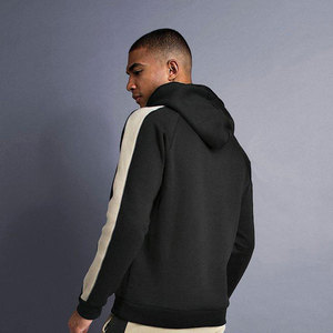 Vente en gros de sweats à capuche pour hommes, deux couleurs contrastées, 100% coton, logo personnalisé, streetwear OEM - Product Image 4