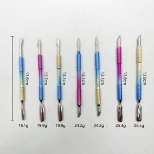 Empujador de Cutículas Profesional de Acero Inoxidable de Doble Cabeza Reutilizable, Limpiador de Uñas de Doble Color, Removedor de Piel Muerta para Manicura y Pedicura - Product Image 6