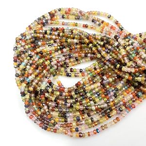 Cuentas de forma de Rondelle facetadas de circón múltiple, cuentas de discoteca naturales para joyería - Product Image 1