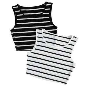 Camiseta sin mangas deportiva para mujer, fabricante de algodón, tela elástica transpirable, cómoda, para gimnasio, Fitness, ropa de verano - Product Image 4