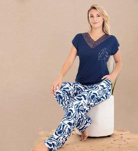 Conjunto de Pijama de Viscosa para Mujer, Calidad Turca, Suave y Transpirable, Manga Larga, Hecho en Turquía, Ropa de Dormir de Alta Calidad - Product Image 3