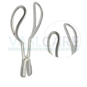 Pince obstétrique courbée courte Vaslcare avec lames vaginales pince en acier pour les procédures Ob Gyn - Product Image 2