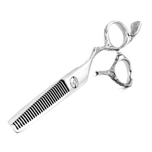 Ciseaux professionnels pour éclaircir les cheveux, en acier inoxydable droit, pour droitiers, design équilibré pour la coiffure et le toilettage, pour les barbiers - Product Image 4