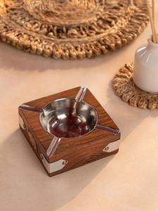 ที่เขี่ยบุหรี่ไม้อะคาเซียทำด้วยมือหรูหราอุปกรณ์เสริมการสูบบุหรี่สำหรับบ้านสำนักงานและลาน - Product Image 2