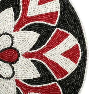 Handcrafted <b>Round</b> Beaded <b>Placemats</b> for Dining Table Wedding Christmas Decoration Family Gathering Parties - Product Image 6