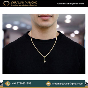 0,35 CTS 14K oro micrófono personalizado diamante colgante Natural VS GH Color boda aniversario compromiso regalo joyería de moda - Product Image 4