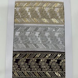 95mm thêu ren TRIM sang trọng tất cả các màu sắc trang trí biên giới trên <span class=keywords><strong>Polyester</strong></span> Net Sequins cho sarees Dresses dân tộc Hàng may mặc - Product Image 5