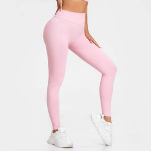Elastic Waist Yoga <b>Leggings</b> New Style Fitness Wear <b>Women</b> <b>Leggings</b> Yoga Pants 100% Polyester Spandex Nylon <b>Women</b> <b>Leggings</b> - Product Image 4