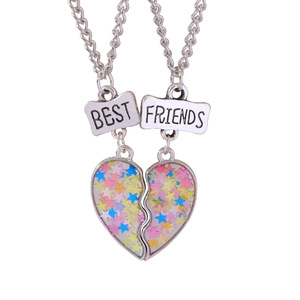 <span class=keywords><strong>Nuovo</strong></span> Prodotto BEST FRIENDS Collana dell'Amicizia con Pendente BFF a Colori Sfumati - Product Image 4