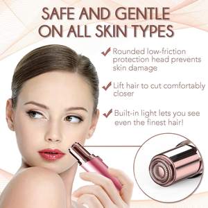 Afeitadora Eléctrica Recargable para Mujer, Depiladora Facial sin Dolor con 2 Cabezales de Repuesto, Depiladora Facial para Damas - Product Image 1
