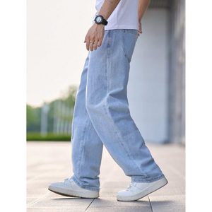 Trending Modern Ice Blue Mens Denim Jeans Eco Friendly Breathable Pant Vintage Style Retro Theme Size 28 to 40 - Product Image 4