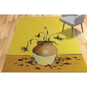 Alfombra con diseño de girasol de Banksy: Decoración antideslizante para la entrada, alfombra de chenilla - Product Image 2