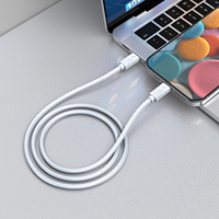 PD35W 1M Cable de carga rápida 3A USB Tipo-C Cable de datos para Iphone Blanco DE LA CB-317CL