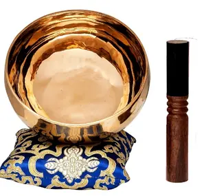 Ohm商店设置的大型藏族歌坛深音纯青铜冥想音碗手工锤打在尼泊尔