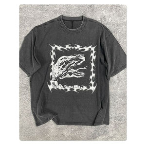 เสื้อยืดแขนสั้นผ้าฝ้าย 100% ระบายอากาศดี สไตล์ลำลอง แฟชั่นสตรีท ปักลายแบรนด์ ดีไซน์ไล่เฉดสี ลายเดนิม ลายพื้น ลายดิจิทัล - Product Image 4