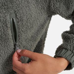 OEM ropa de invierno cremallera Sherpa chaqueta de lana personalizada al aire libre cálido Sherpa chaquetas de mujer de lana - Product Image 5