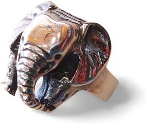 Bague pour homme, bague éléphant simple, fabrication détaillée, bague de petit doigt, Noël, fabrication artisanale, bijoux personnalisés, bague en argent massif 925 - Product Image 6