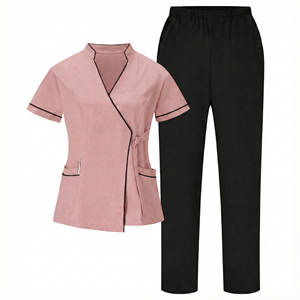 OEM Stylish Medical Uniforms Scrubs <b>Set</b> Women's Nurse <b>Doctor</b> Hospital Spa Salon Dental Clinic Suits Custom Made Soft Scrub <b>Sets</b> - Product Image 4