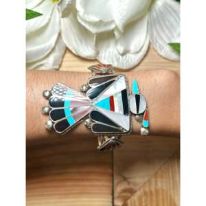 กำไลข้อมือแฟชั่น Zuni พร้อมด้วยหินเงินหลายชั้นและสเตอร์ลิง - Product Image 5