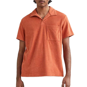 Manga corta de moda informal para hombres para Polos Tela de punto transpirable con logotipo personalizado Servicio OEM Proveedor a granel - Product Image 1