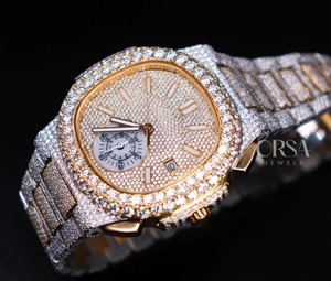 Reloj de oro de calidad superior Iced Out Auténtico reloj con incrustaciones de diamantes y atractivo de lujo clásico disponible al mejor precio - Product Image 4