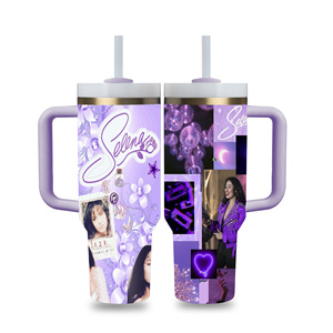 Vaso térmico personalizado con logo para exteriores, diseño de la cantante Selena Quintanilla, botella de agua de 40 oz, tazas, juego de regalo de tazas térmicas. - Product Image 6