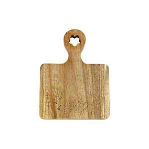 Tabla de cortar de madera extra gruesa que resiste cortes profundos y proporciona una tabla de queso de superficie estable de acero inoxidable - Product Image 1