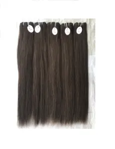 Malaysian Unprocessed Machine Weft Smooth Straight 20 Inch Colour No #2 Single Donor Bundle Human Hair Extension Bundle Supplier