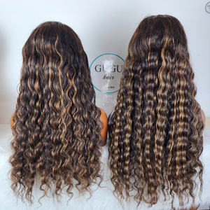 Perruques de cheveux vietnamiens bruts Deep Wave Ombre Color 22-30 pouces Perruque de cheveux vierges avec vendeur en gros - Product Image 3