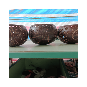 Lámpara de Cáscara de Coco, Luz de Cáscara Pulida, Material: Coco Tallado; Uso: Ambiente de Mesa; Origen: Vietnam, Hecho a Mano - Product Image 2