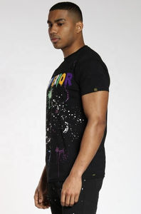 Camiseta de Algodón Transpirable de Corte Regular para Hombre, Tallas Grandes, Servicio OEM de Entrega Rápida, Impresión de Logotipo Personalizado, Tejido de Punto 60+ - Product Image 3