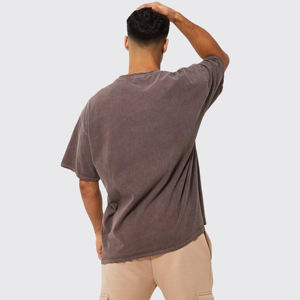 T-shirt de sport athlétique décontracté pour homme, col rond, 100 % coton, séchage rapide, respirant, manches courtes, coupe ringer, personnalisable - Product Image 3